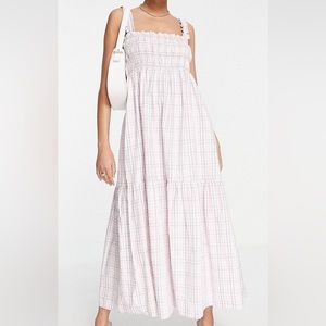 French Connection Gingham Midi Dress size M